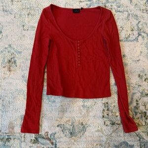 Wild Fable Scarlet Long Sleeve Top